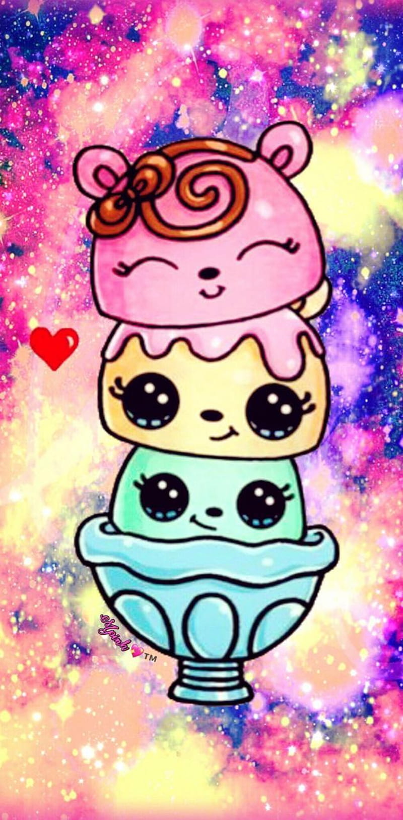 Kawaii Ice Cream by Guy19 - on â, Cute Pink Ice Cream, HD phone wallpaper